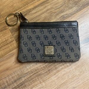 Dooney & Burke Monogram DB Black Wristlet (no strap)